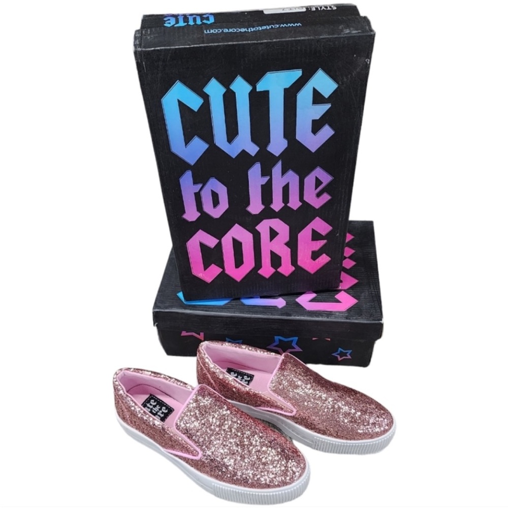 NEW PINK Glitter Platform Sneaker - Size 7